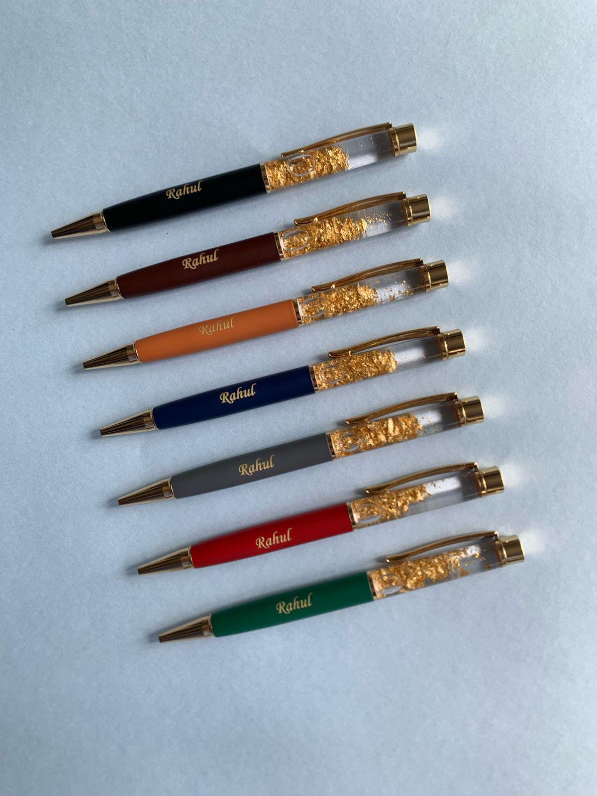 Gold flake pen