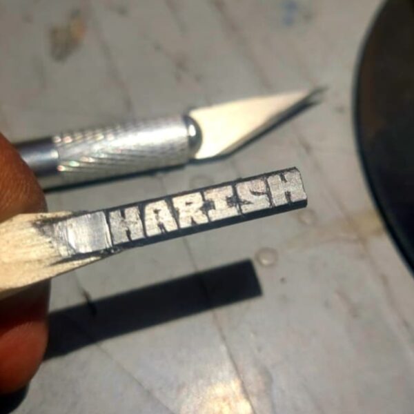 Pencil name carving