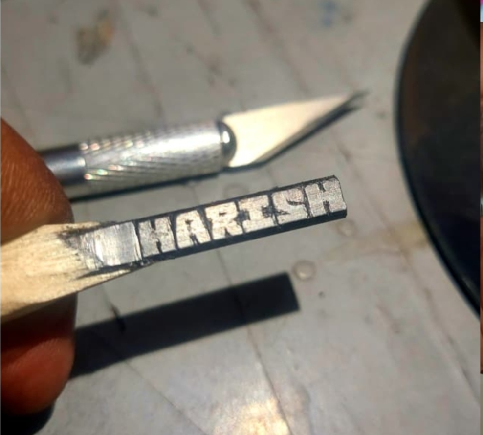 Pencil name carving