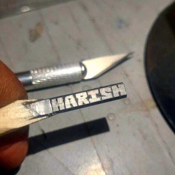 Pencil name carving