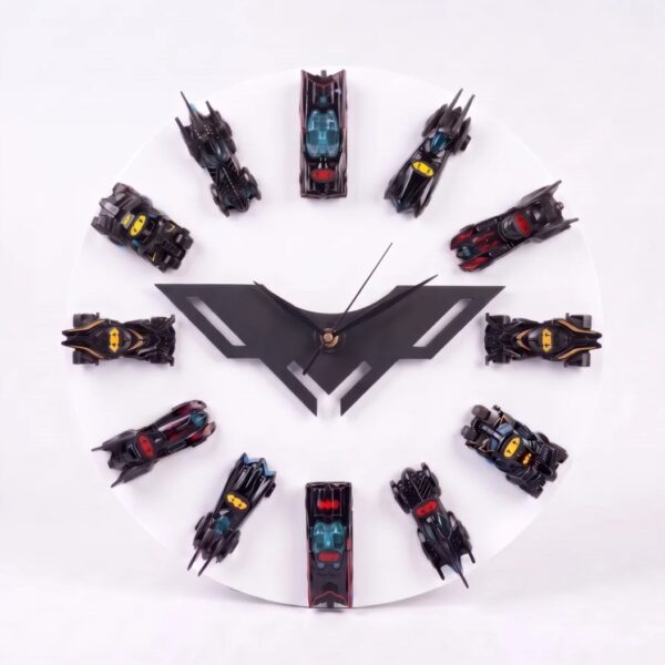 Superhero diecast car wall clock